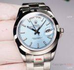 Swiss Quality Rolex Day-Date Citizen 40 Blue Plaid Dial Oystersteel Strap